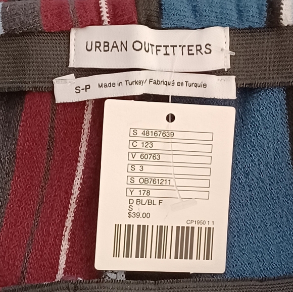 NWT Urban Outfitters Striped Sz S Wide Leg Cropped Pants - Picture 9 of 10